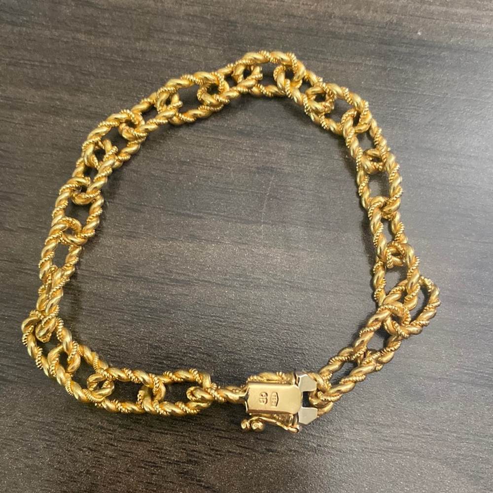 Gold rope bracelet 18k, 24grams